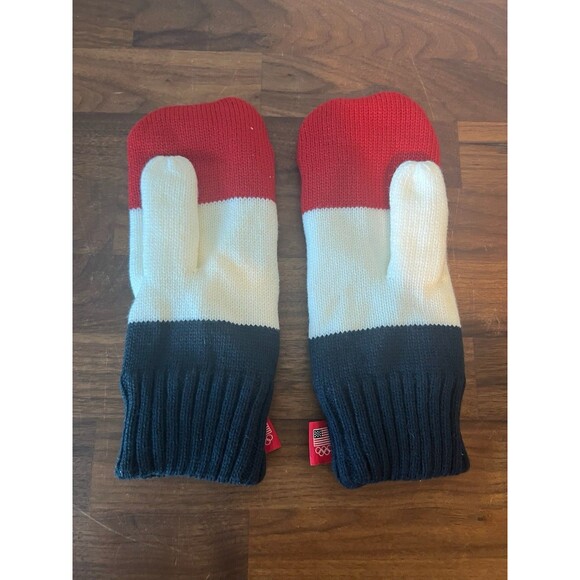 Team USA Olympic Team Red, White & Blue Winter Knit Mittens - Picture 3 of 6